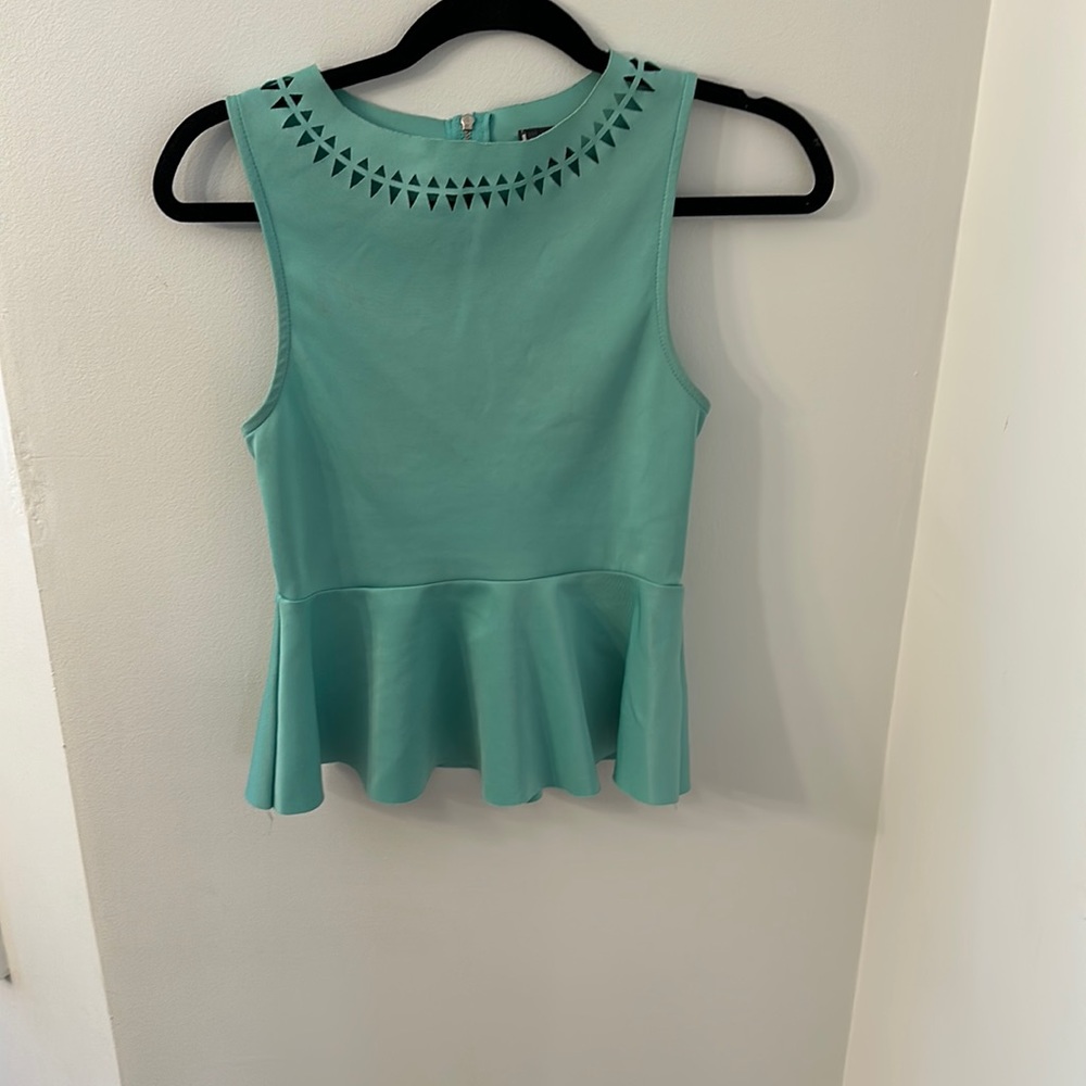 Tiffany Blue Peplum top